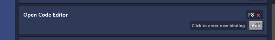 Change keybind for World Code