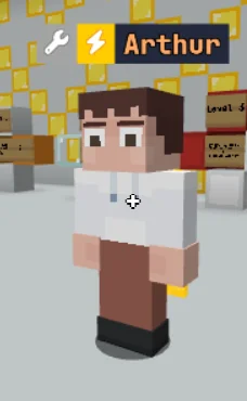 Meeting Mr. Arthur in bloxd!